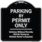 Signmission Designer Series-Parking By Permit Vehicles Without Permits Will Be Towed, 18" x 18", BS-1818-9940 A-DES-BS-1818-9940 - alternate 1